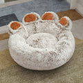 Plush Cathouse Doghouse Pet Bed Winter Warm Hand-shaped Brush Pet photo 3