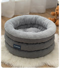 Round Pet Bed Winter Thickened Large Kennel photo 6